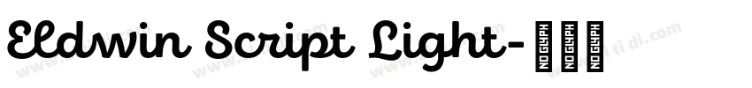 Eldwin Script Light字体转换